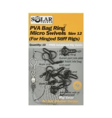 Вертлюг с креплением для ПВА-мешка Solar RG - PVA Bag ring Swivels Size 12